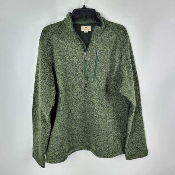 Woolrich Fleece 1/4 Zip Pullover Mens Jacket Sz Large - Picture 2 of 10